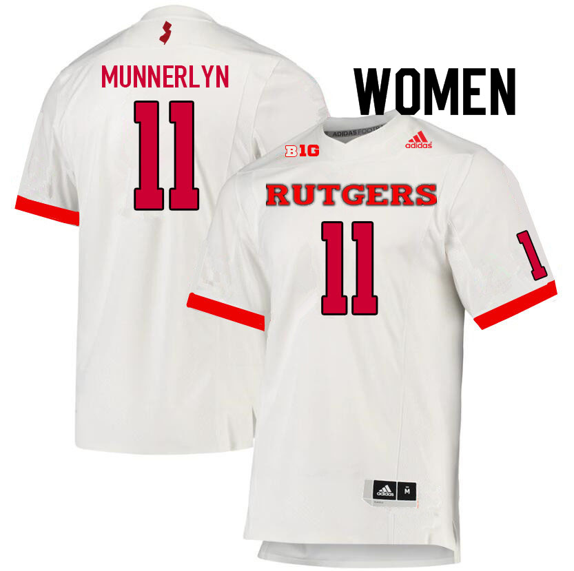 Women #11 Don Munnerlyn Rutgers Scarlet Knights College Football Jerseys Sale-White